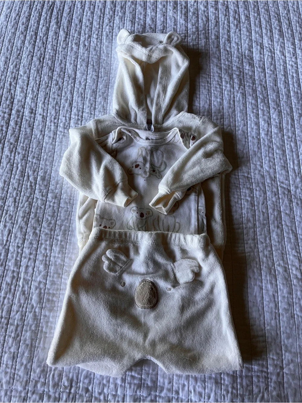 Carter’s Cream Koala Bear Hooded Baby Set - 3-Piece